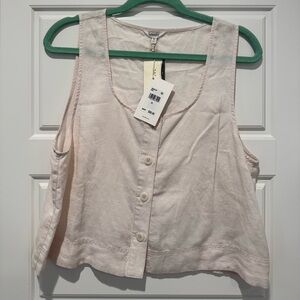 Splendid Cream Sleeveless Blouse